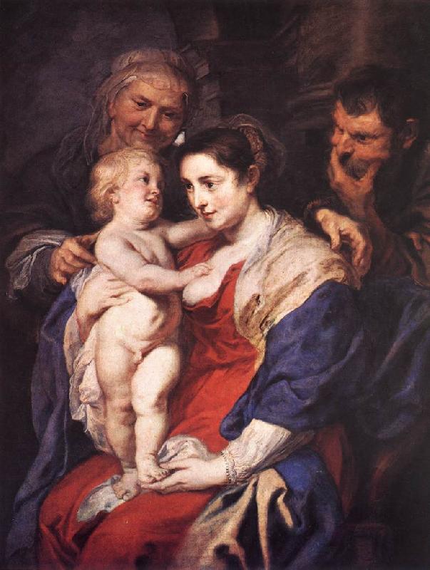 RUBENS, Pieter Pauwel The Holy Family with St Anne oil painting image